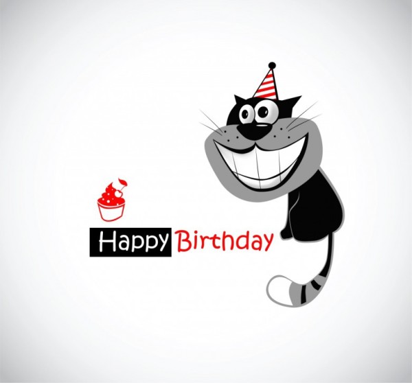 Happy Birthday  - Cat Image-wb16028