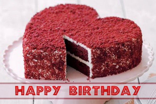 Happy Birthday - Heart Shape Cake