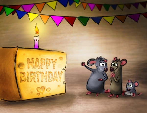 Happy Birthday - Mouse-wb0140602