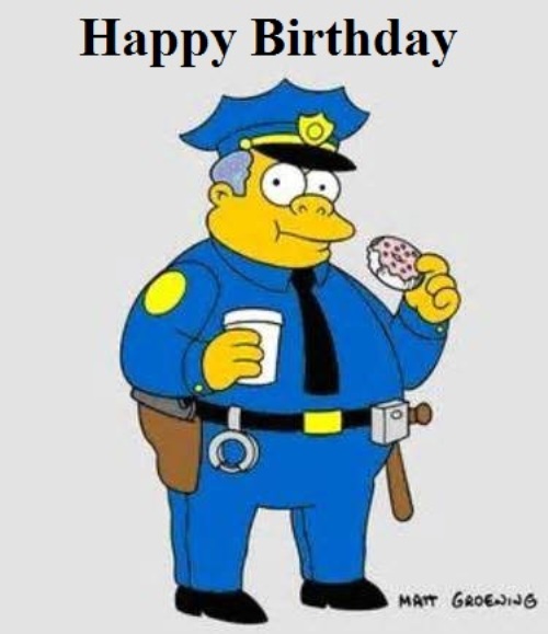 Happy Birthday - Police Image-wb16231