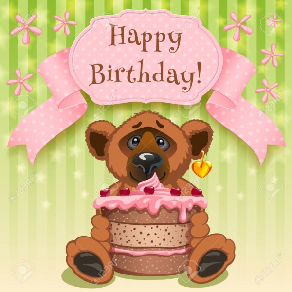 Happy Birthday - Teddy Bear-wb16154