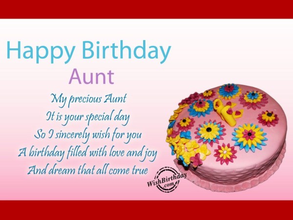 Happy Birthday To My Precious Aunt-wg46031
