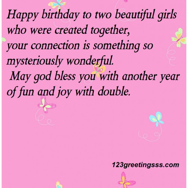 Happy Birthday Two Beautiful Girls-wb16167