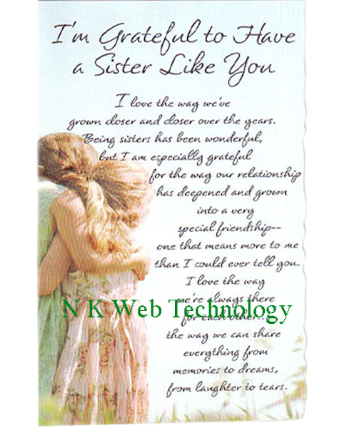 I Am Grateful To Have Sister Like You-wb0141115
