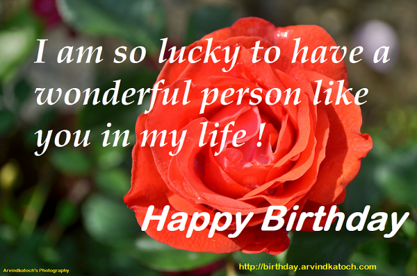 I Am So Lucky To Have A Wonderful Person Like You In My Life-wb4622
