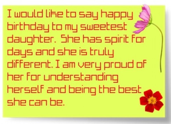 I Would Like To Say Happy Birthday To My Sweetest Daughter-wb16375