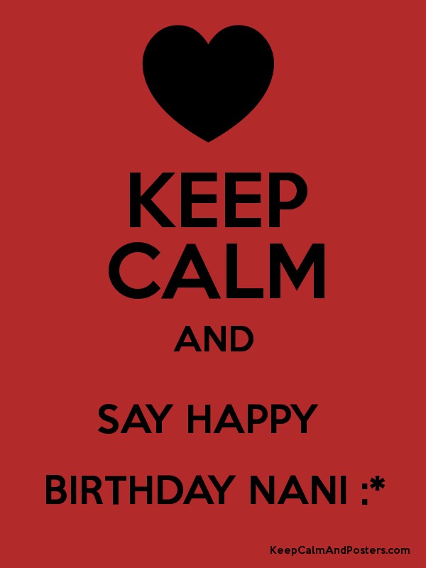 Keep Calm And Say Happy Birthday Nani-wg46109