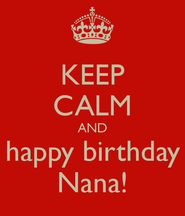 Keep Calm And happy Birthday Nana-wg46107