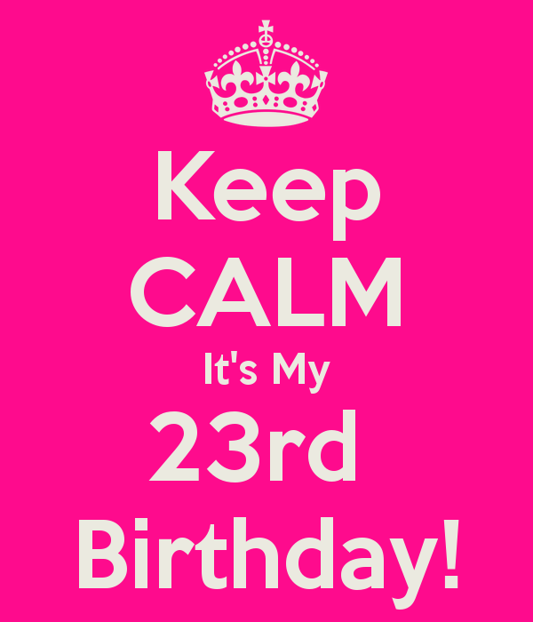 Keep Calm It's My Twenty Third Birthday-wb0160646