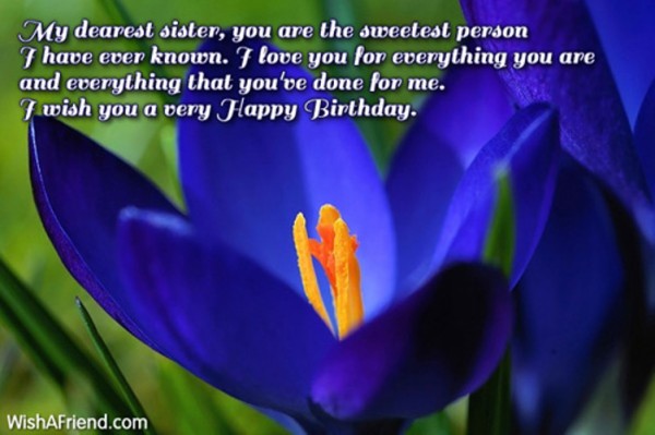My Dearest  Sister You are The Sweetest Person-wb16441