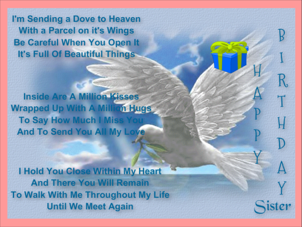 I Am Sending A Dove To Heaven