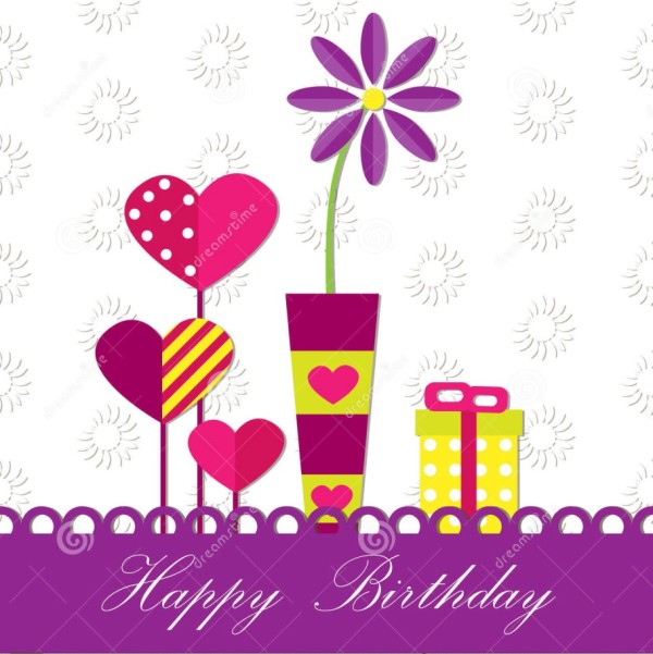 Purple Flower- Happy Birthday-wb0160799