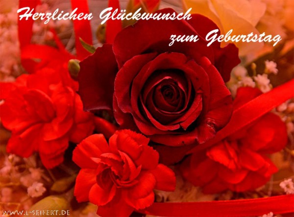 Red Flowers - Alles Gute zum Geburtstag