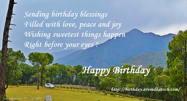 Sending Birthday Blessing Filled with Love Peace And Joy-wg46081