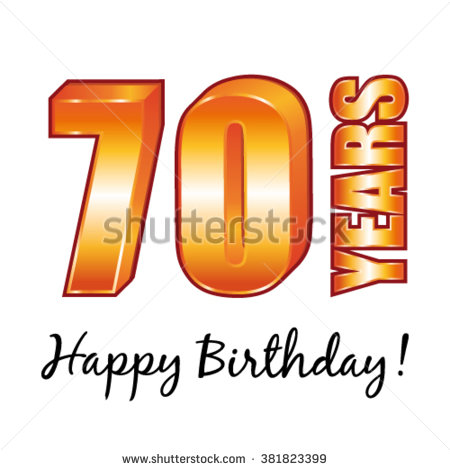 Seventy Years Old - Happy Birthday-wb16119
