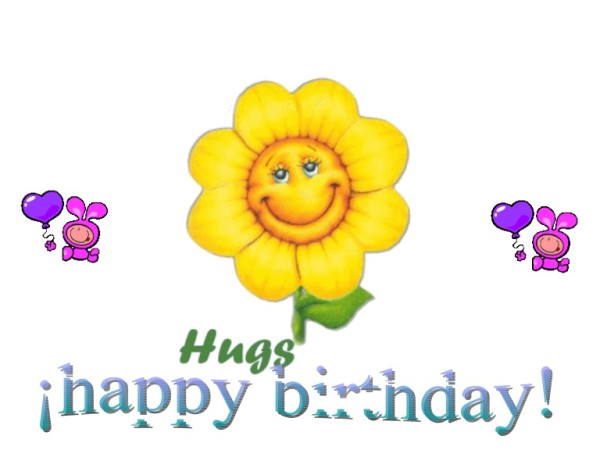 Happy Birthday - Smiley Flower-wb0160817