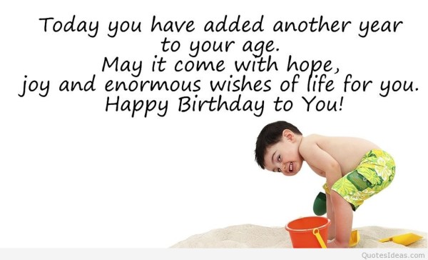 Today You Have Added Another Year To Your Age-wb16549