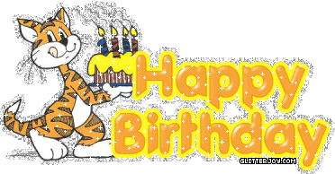 Yellow Cat -Happy Birthday -wb16588